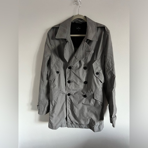 Paul Smith Cotton Outer Shell Pea Coat Grey, size large - Picture 2 of 6